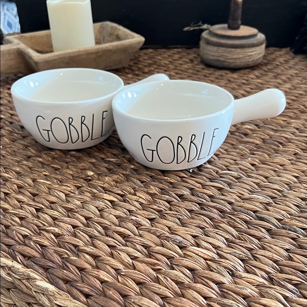 Rae Dunn White Gobble Bowls